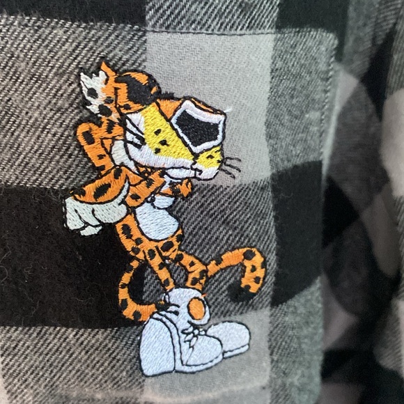 Cheetos Chester cheetah flannel shirt GUC - Picture 3 of 4